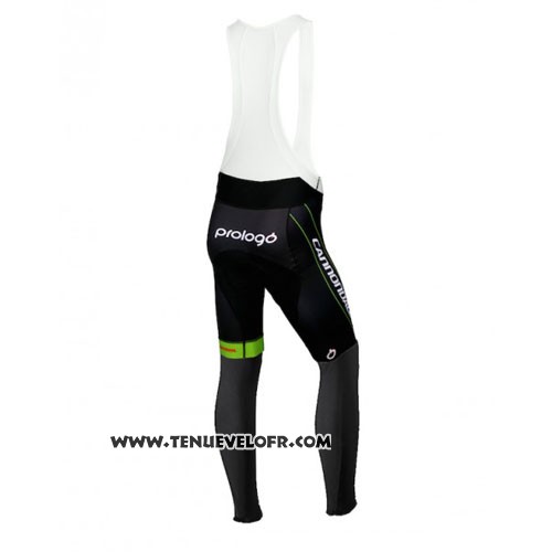 2016 Maillot Ciclismo Cannondale Ml Noir et Vert Manches Longues et Cuissard